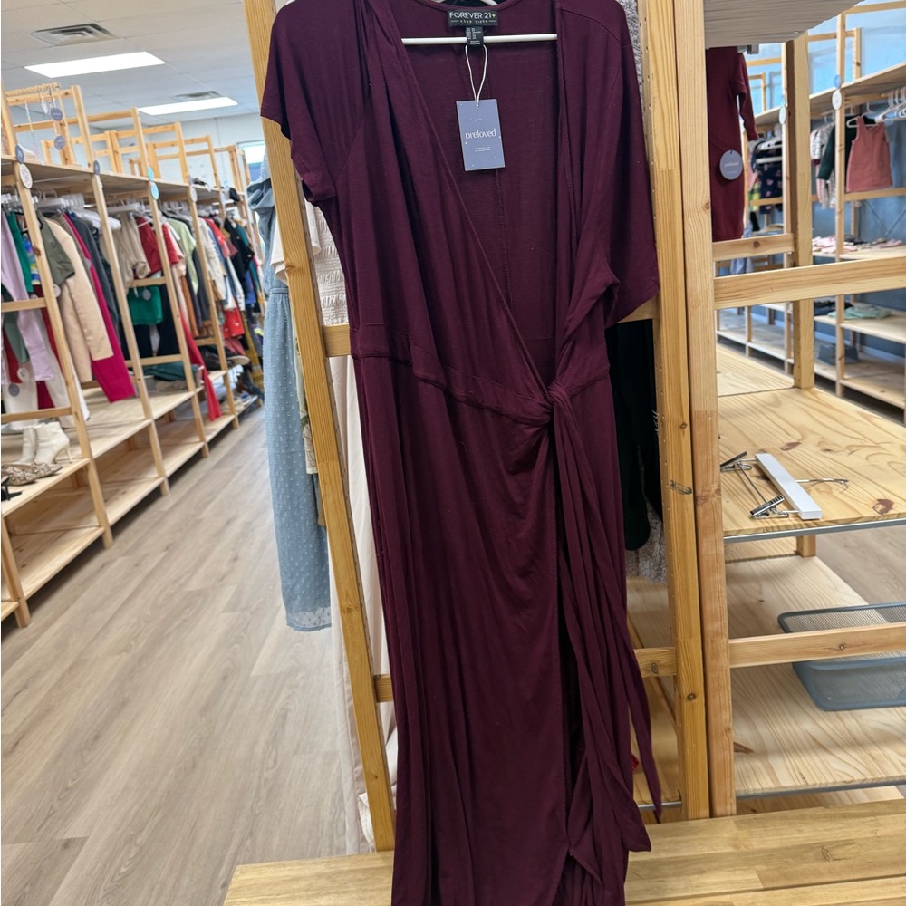 Forever 21 Deep Burgundy Maxi Dress